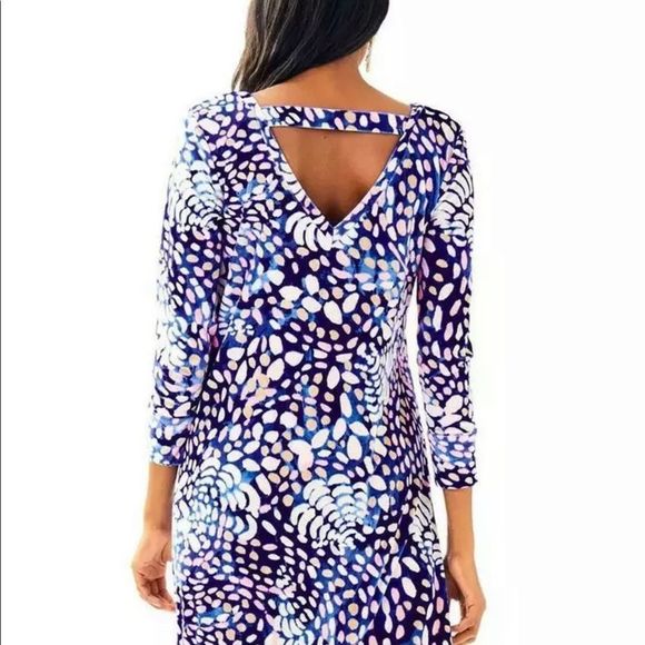 Lilly Pulitzer Olive Velour Dress Sparkling Grotto Size XXS ,XS - Picture 6 of 16